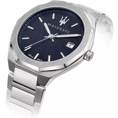 Maserati Stile Quartz Blue Dial Steel Bracelet Men’s Watch 